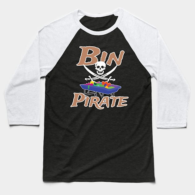 Bin Pirate Baseball T-Shirt by jw608